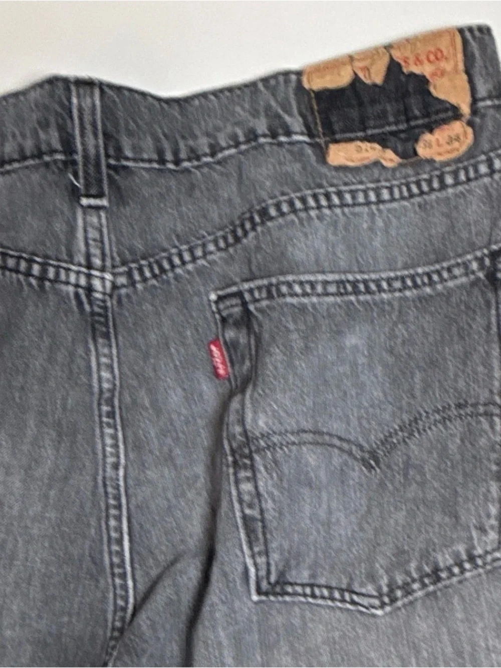 Levi's vintage Men's Charcoal Gray Regular Fit Straight Jeans 36x34